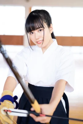 Umi Shinonome 東雲うみ, ヤンマガWeb 東雲うみが水著で弓道 2021.03